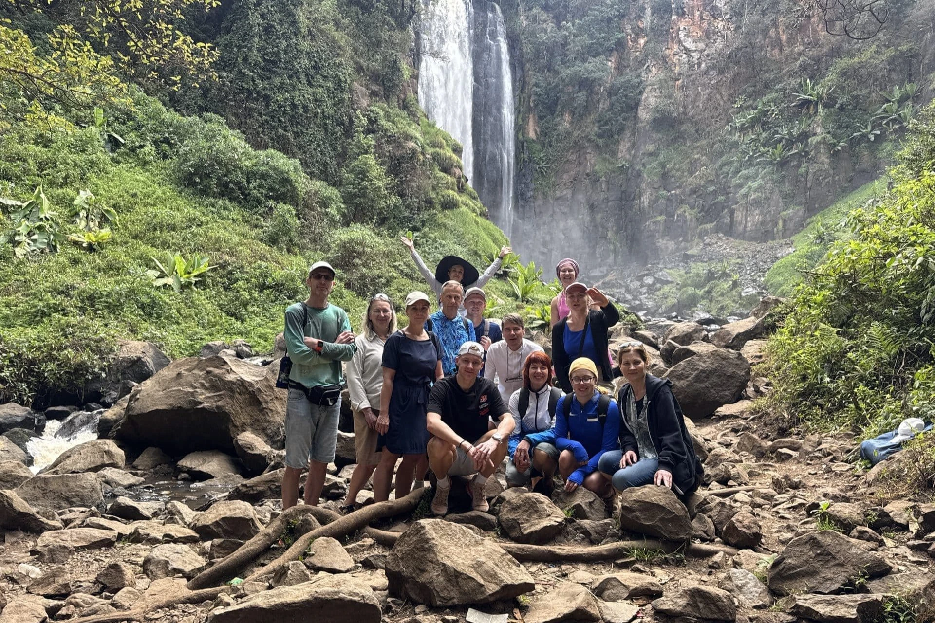 Eesti grupp Thomson's Fallsi juures Nyahururus - Eesti Maja Keenias reisil